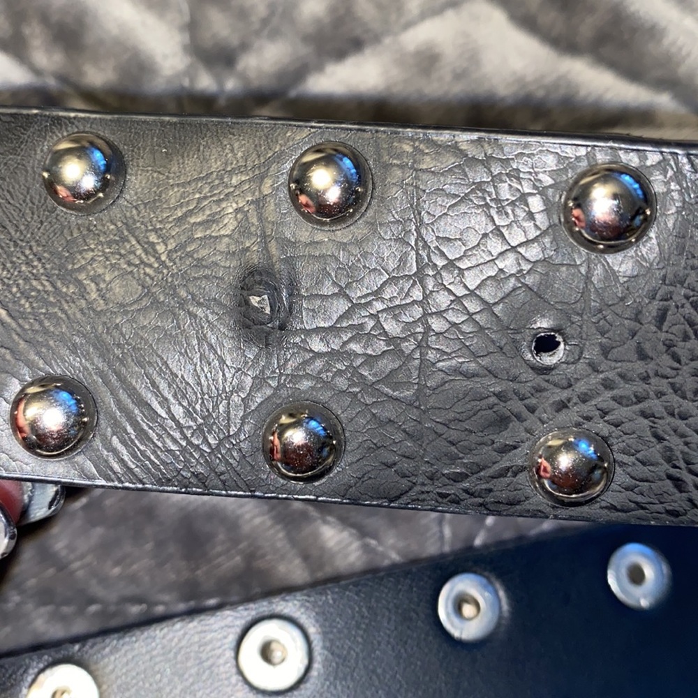 Rue 21 Black White Black Bundle Stud Waist Belts - Picture 8 of 10